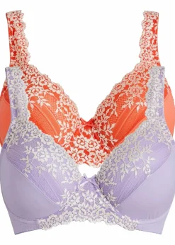 Best Bügel-BH mit zarter Spitze (2er Pack) Damen Große Cups D-H|Nachhaltigere Materialien