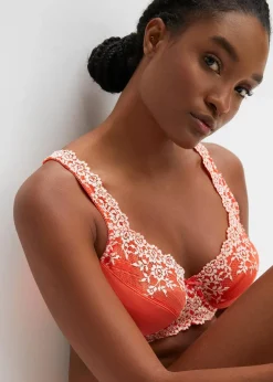 Damen bonprix Große Cups D-H|Nachhaltigere Materialien|Bügel-BH mit zarter Spitze (2er Pack)