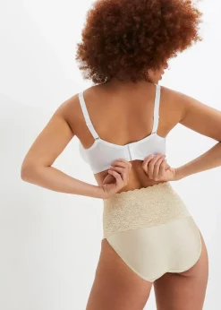 Damen bonprix Große Cups D-H|Nachhaltigere Materialien|Bügel-BH mit zarter Spitze (2er Pack)