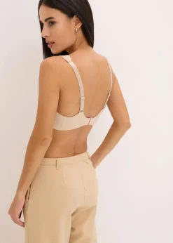 Damen bonprix Wäsche·Dessous|Wäsche·Große Cups D-H|Bügel-BH mit zarter Spitze (2er Pack)