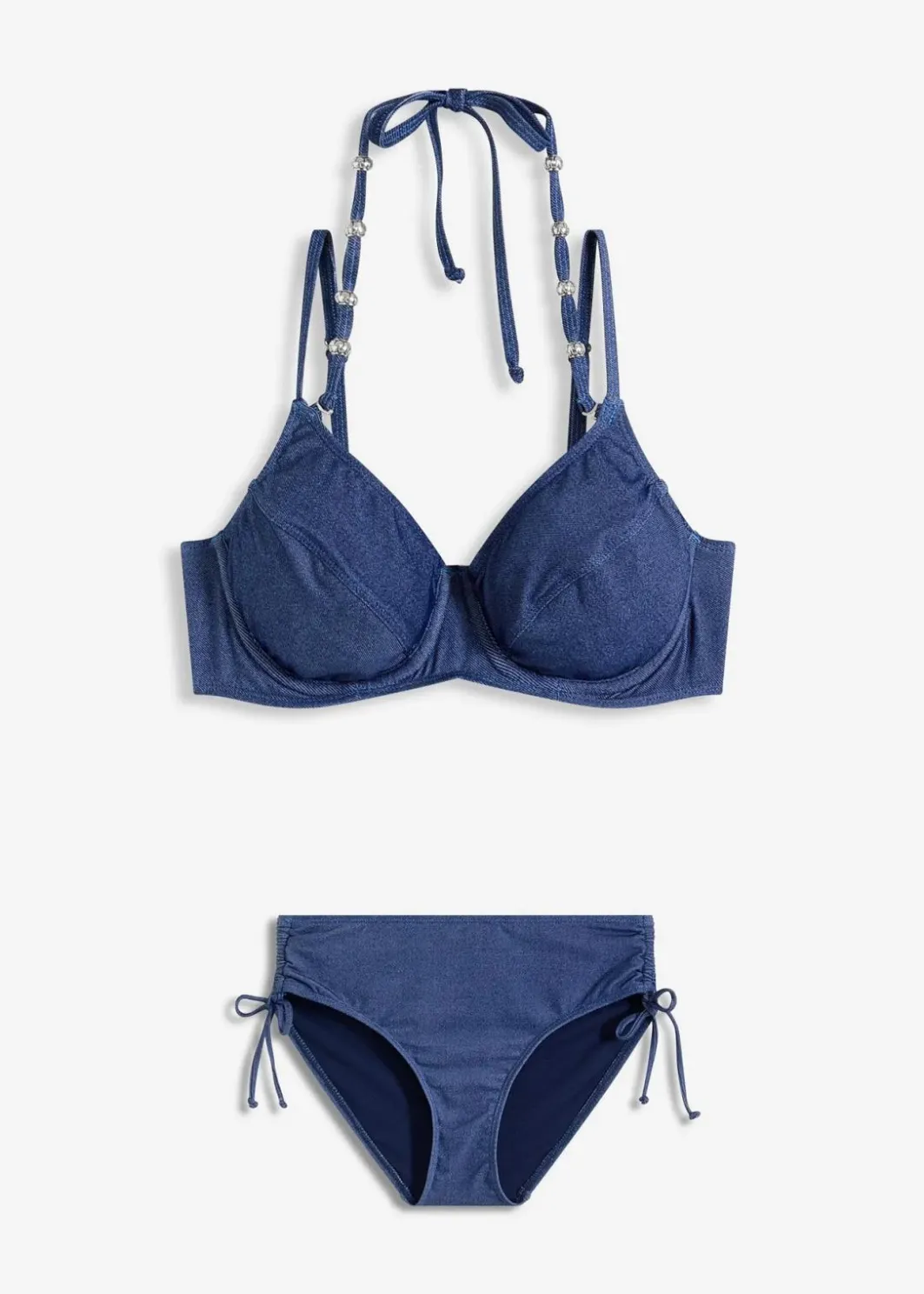 Damen bonprix Bademode·Bikinis|Bikinis|Bügel-Bikini in Jeansoptik (2-tlg.Set)