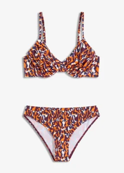 Damen bonprix Nachhaltigere Materialien|Bikinis|Bügel-Bikini mit hohem Beinausschnitt (2-tlg.Set)