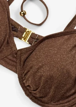 Damen bonprix Mix & Match|Bikinis|Bügel-Bikinioberteil aus glitzerndem Material