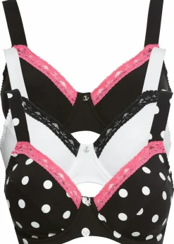 Hot BH aus Bio-Baumwolle (3er Pack) Damen Wäsche·Baumwollunterwäsche|Wäsche·Große Cups D-H