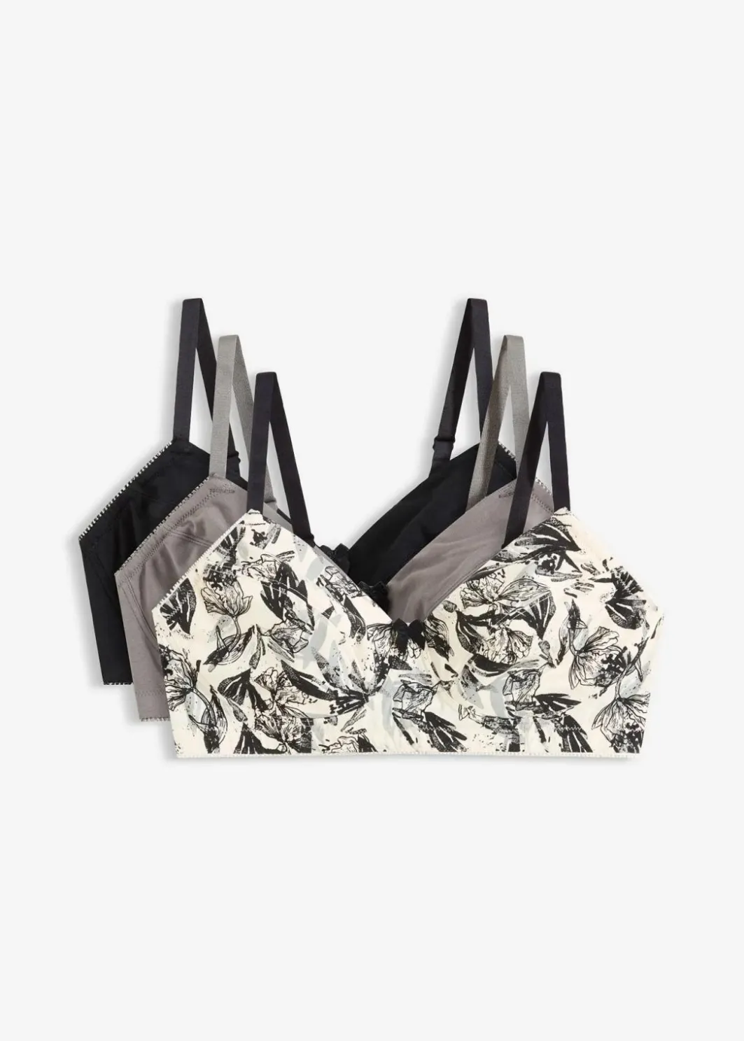 Damen bonprix Große Cups D-H|Nachhaltigere Materialien|BH (3er Pack)
