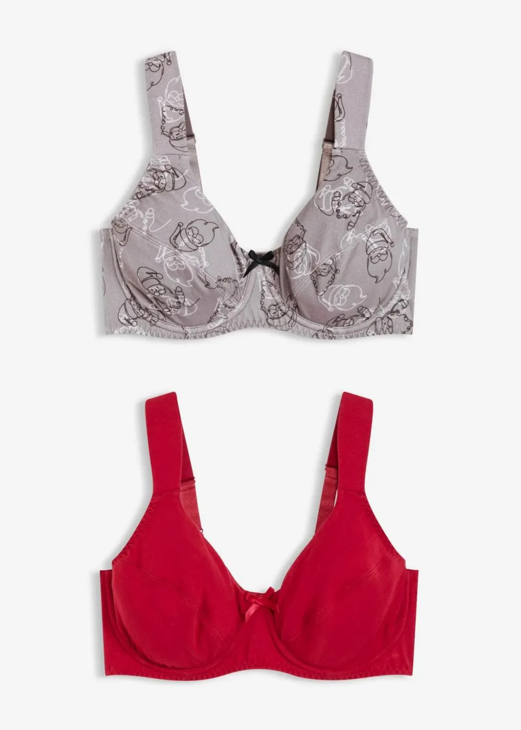 Clearance BH mit Bügel mit Bio-Baumwolle (2er Pack) Damen Wäsche·Große Cups D-H|Wäsche·Bhs