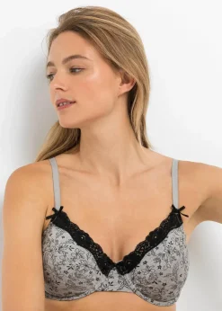 Damen bonprix Große Cups D-H|Nachhaltigere Materialien|BH mit Bügel mit Bio-Baumwolle (3er Pack)