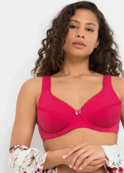 Damen bonprix Große Cups D-H|Bhs|BH mit Bügel mit weicher Bio-Baumwolle (3er Pack)