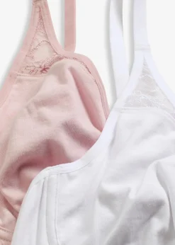 New BH mit Bügel mit weicher Baumwolle (2er Pack) Damen Bhs|Baumwollunterwäsche