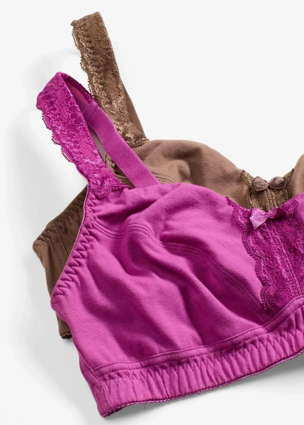 Discount BH ohne Bügel (2er Pack) Damen Wäsche·Baumwollunterwäsche|Wäsche·Große Cups D-H