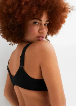 Damen bonprix Große Cups D-H|Nachhaltigere Materialien|BH ohne Bügel mit Bio-Baumwolle (2er Pack)