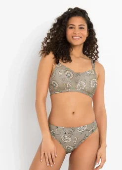 Damen bonprix Wäsche·Baumwollunterwäsche|Wäsche·Große Cups D-H|BH ohne Bügel mit Bio-Baumwolle (3er Pack)
