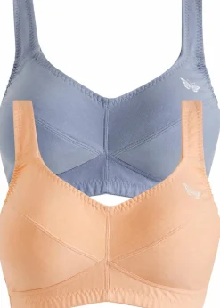 Outlet BH ohne Bügel mit Bio-Baumwolle (2er Pack) Damen Große Cups D-H|Bhs