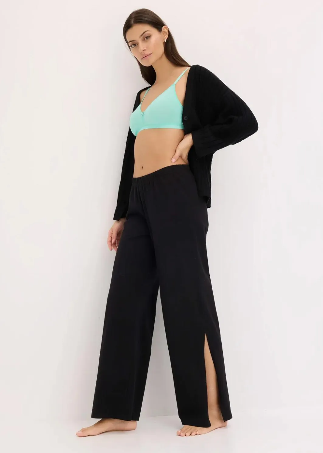 Damen bonprix Baumwollunterwäsche|Nachhaltigere Materialien|BH ohne Bügel mit Bio-Baumwolle (3er Pack)