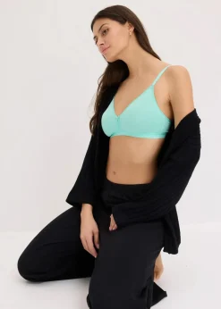 Damen bonprix Baumwollunterwäsche|Nachhaltigere Materialien|BH ohne Bügel mit Bio-Baumwolle (3er Pack)