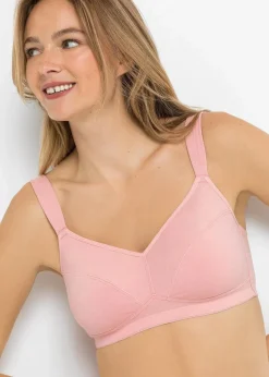 Damen bonprix Große Cups D-H|Nachhaltigere Materialien|BH ohne Bügel mit Bio-Baumwolle (2er Pack)