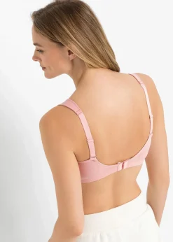 Damen bonprix Große Cups D-H|Nachhaltigere Materialien|BH ohne Bügel mit Bio-Baumwolle (2er Pack)