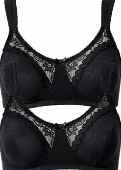 Best BH ohne Bügel mit Bio-Baumwolle (2er Pack) Damen Wäsche·Basics|Wäsche·Baumwollunterwäsche