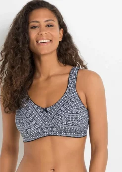 Damen bonprix Große Cups D-H|Nachhaltigere Materialien|BH ohne Bügel mit Bio-Baumwolle (2er Pack)
