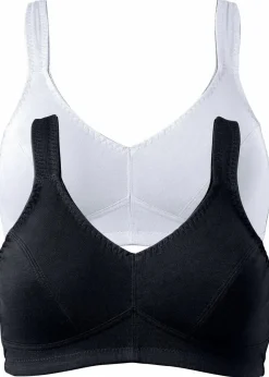 Sale BH ohne Bügel mit Bio-Baumwolle (2er Pack) Damen Große Cups D-H|Nachhaltigere Materialien