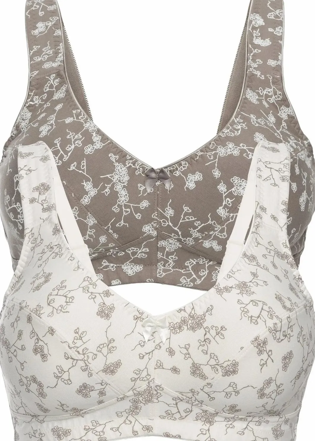 New BH ohne Bügel mit weicher Bio-Baumwolle (2er Pack) Damen Große Cups D-H|Nachhaltigere Materialien