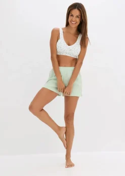 Damen bonprix Große Cups D-H|Nachhaltigere Materialien|BH ohne Bügel mit weicher Bio-Baumwolle (2er Pack)