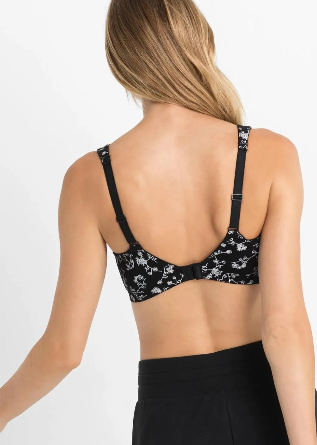 Damen bonprix Große Cups D-H|Nachhaltigere Materialien|BH ohne Bügel mit weicher Bio-Baumwolle (2er Pack)
