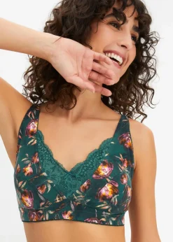 Damen bonprix Wäsche·Baumwollunterwäsche|Nachhaltigere Materialien|BH ohne Bügel mit Bio-Baumwolle (2er Pack)