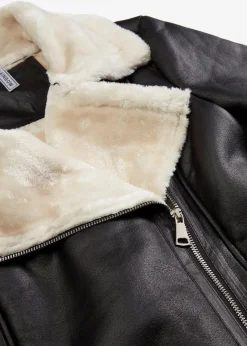 Hot Biker-Jacke aus Lammfellimitat Damen Jacken & Mäntel
