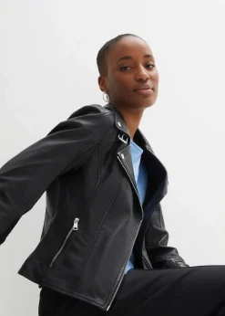 Clearance Bikerjacke aus Nappaleder Damen Jacken & Mäntel|Premium