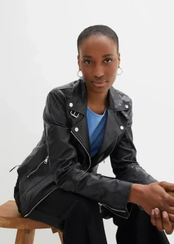 Clearance Bikerjacke aus Nappaleder Damen Jacken & Mäntel|Premium