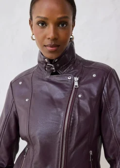 Hot Bikerjacke aus Nappaleder Damen Bekleidung·Hosen|Premium