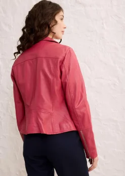 Damen bonprix Jacken & Mäntel|Premium|Bikerjacke aus Nappaleder