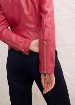 Damen bonprix Jacken & Mäntel|Premium|Bikerjacke aus Nappaleder