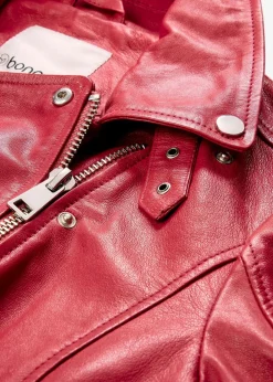 Damen bonprix Jacken & Mäntel|Premium|Bikerjacke aus Nappaleder