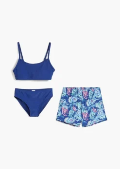 Kinder bonprix Jungen|Mädchen|Bikini + Shorts (3-tlg.Set)