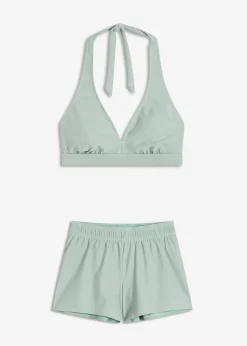 Damen bonprix Nachhaltigere Materialien|Bikinis|Bikini und Badeunterteil (3-tlg.Set)