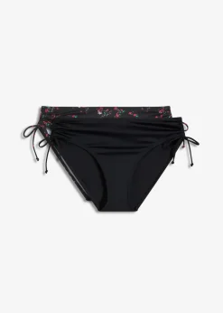 Damen bonprix Nachhaltigere Materialien|Mix & Match|Bikinihose (2er Pack) mit seitlicher Schnürung
