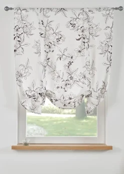 Clearance Bindegardine mit Blumendruck Raffrollos