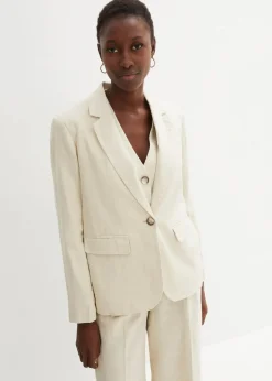 Damen bonprix Bekleidung·Basics|Blazer|Blazer aus reinem Leinen