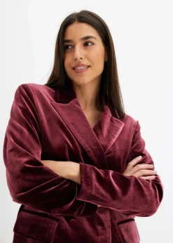 Damen bonprix Blazer|Zweiteiler & Sets|Blazer aus softem Samt