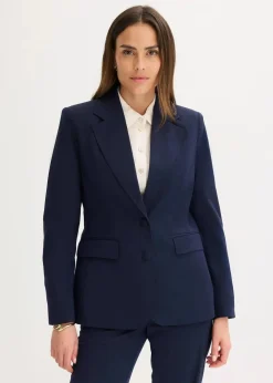 Damen bonprix Bekleidung·Basics|Blazer|Blazer mit dekorativen Handstich Details
