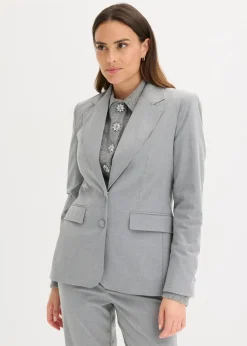 Online Blazer mit dekorativen Handstich Details Damen Blazer|Bekleidung·Basics