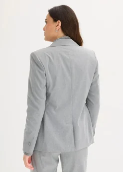 Online Blazer mit dekorativen Handstich Details Damen Blazer|Bekleidung·Basics