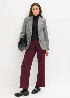 Outlet Blazer mit Fischgratmuster und Wollanteil Damen Blazer|Bekleidung·Basics
