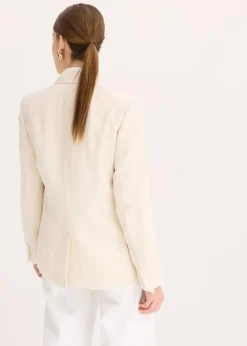Damen bonprix Blazer|Bekleidung·Basics|Blazer mit Lyocell im Crinklelook