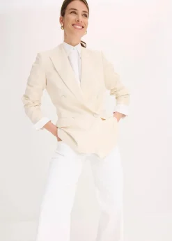 Damen bonprix Blazer|Bekleidung·Basics|Blazer mit Lyocell im Crinklelook