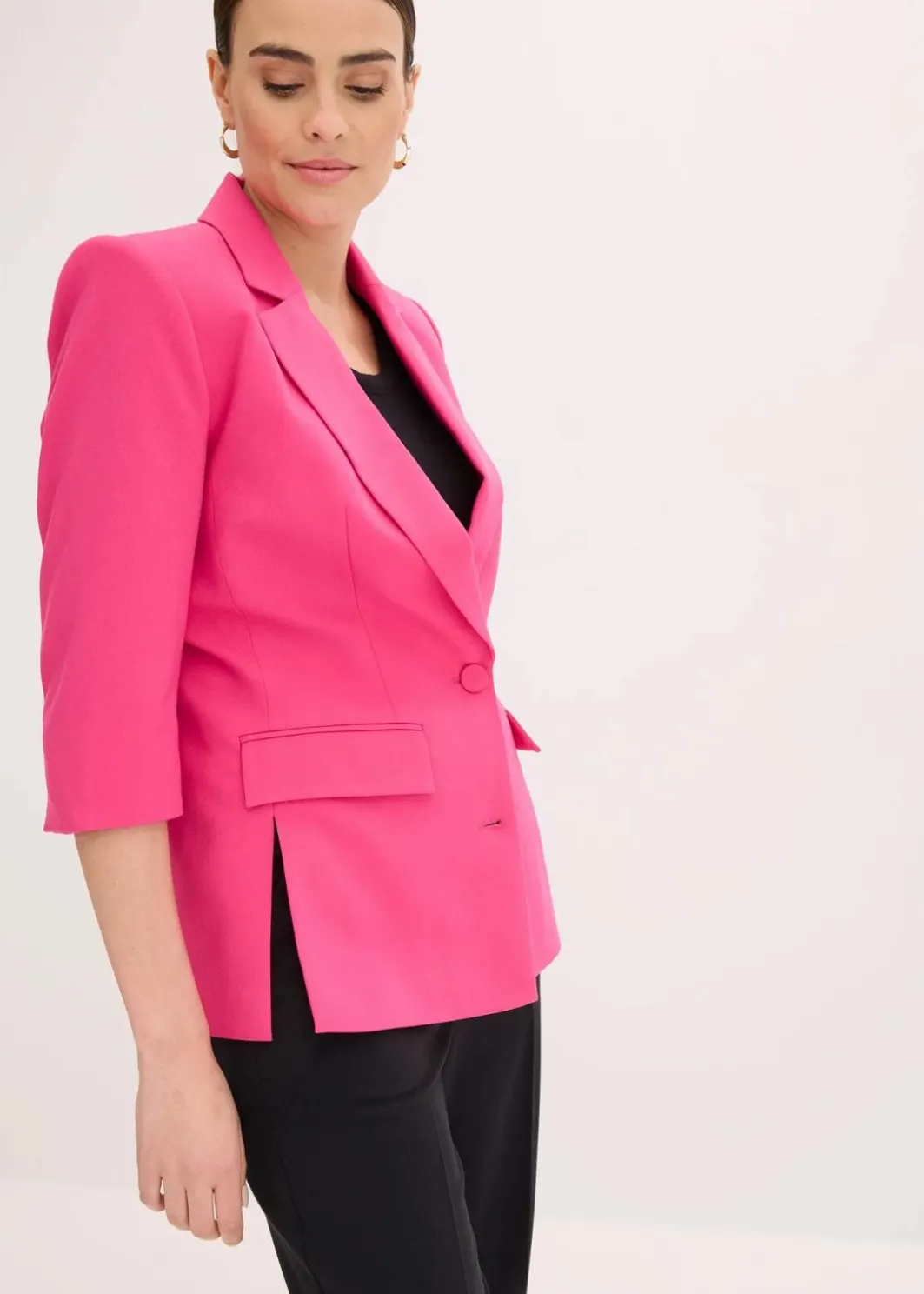 Damen bonprix Blazer|Blazer mit modisch betonten Schultern