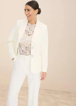 Damen bonprix Blazer|Blazer mit Schmuckknöpfen