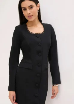 Damen bonprix Bekleidung·Pullover & Strickjacken|Kleider|Blazerkleid mit Spitzenkante